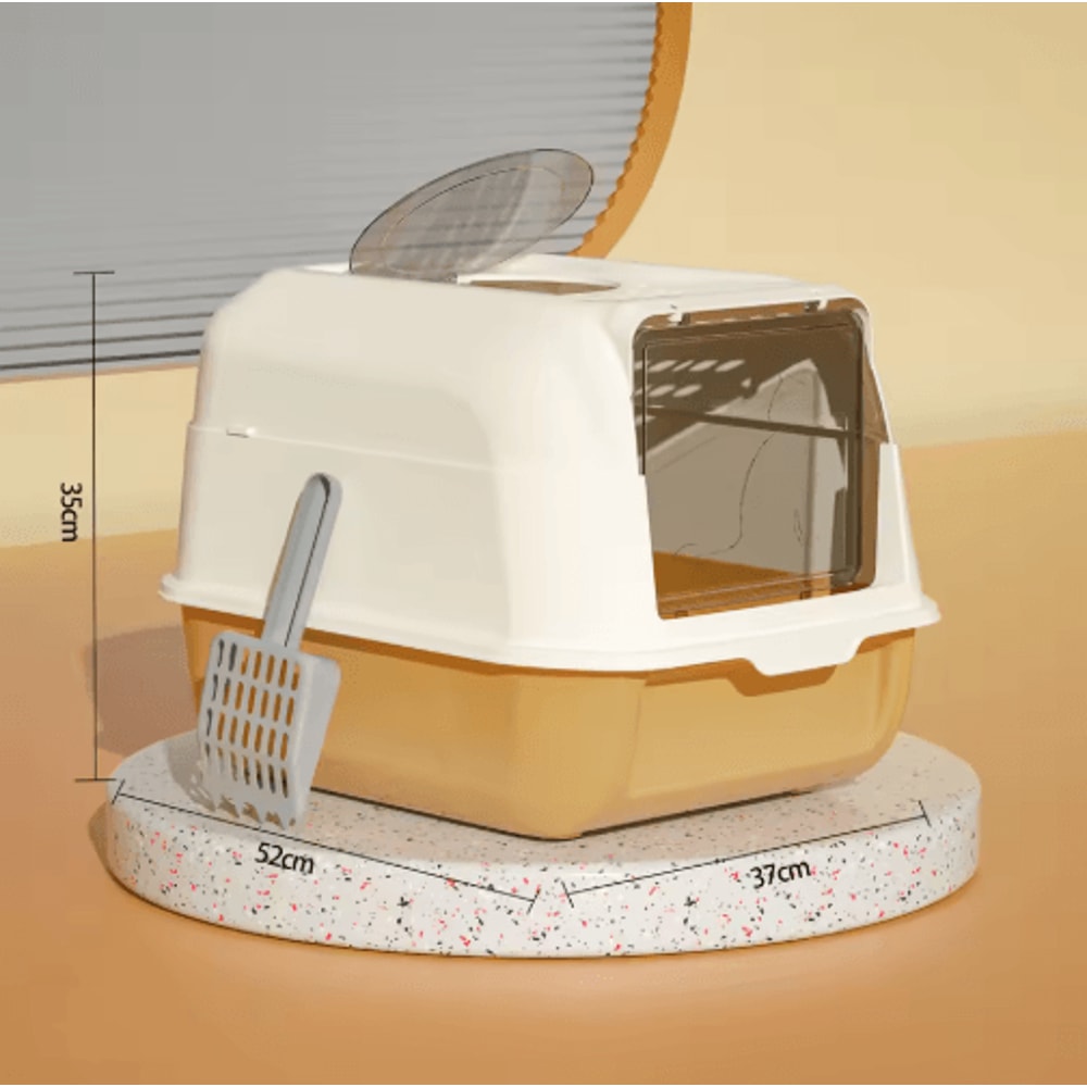 XL Fully Enclosed Anti Spill Cat Litter Box Odor Proof With Carry Handle 5