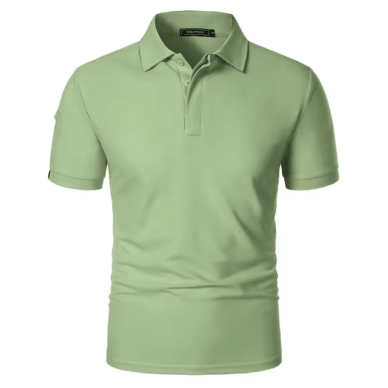 Mens Short Sleeve Polo Sports T Shirt Breathable Moisture Wicking And Oversized Fit 1