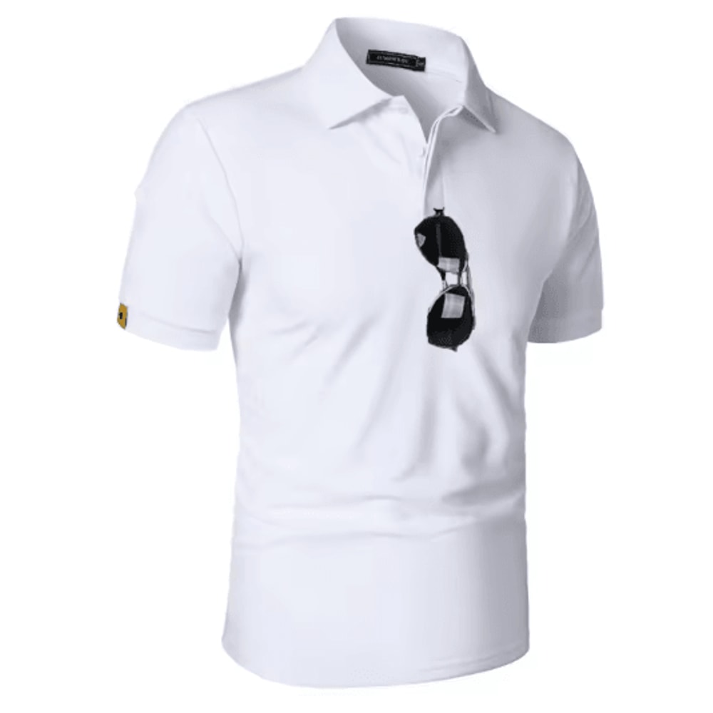 Mens Short Sleeve Polo Sports T Shirt Breathable Moisture Wicking And Oversized Fit 9