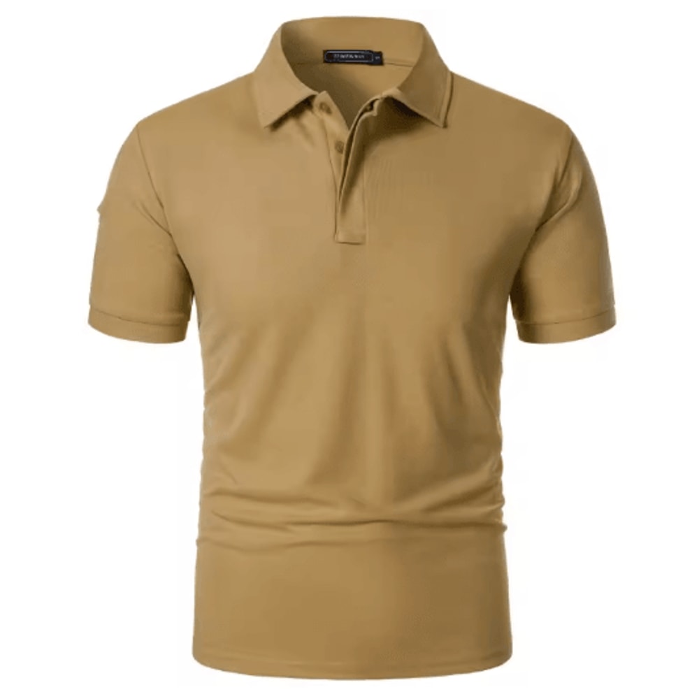 Mens Short Sleeve Polo Sports T Shirt Breathable Moisture Wicking And Oversized Fit 3