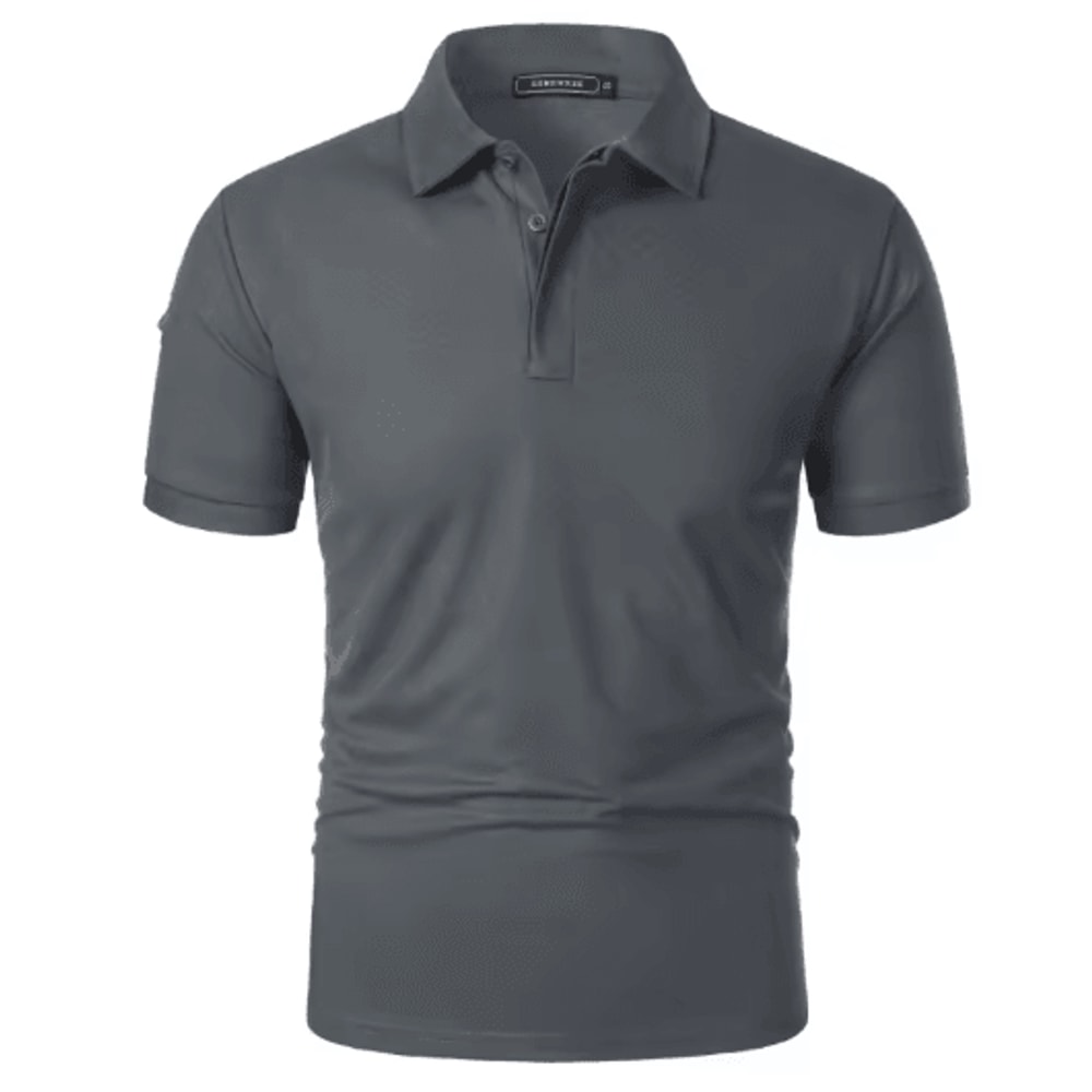 Mens Short Sleeve Polo Sports T Shirt Breathable Moisture Wicking And Oversized Fit 4