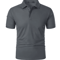 Mens Short Sleeve Polo Sports T Shirt Breathable Moisture Wicking And Oversized Fit 4