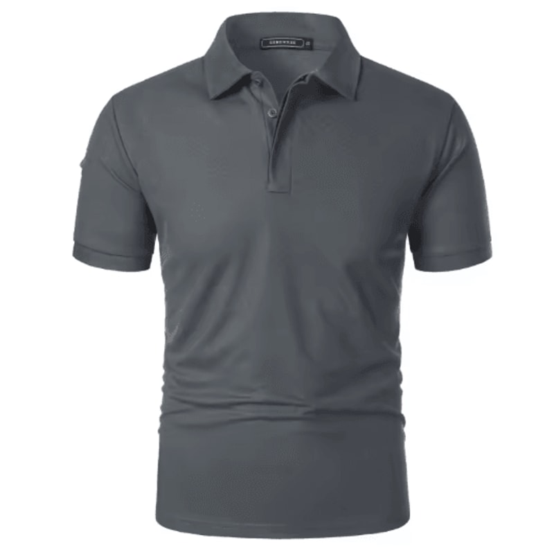 Mens Short Sleeve Polo Sports T Shirt Breathable Moisture Wicking And Oversized Fit 4