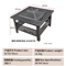 Outdoor Stove Grill Set Tea Brewing And Barbecue Heating Table With Grill Rack 10