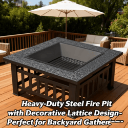 outdoor stove grill set tea brewing and barbecue heating table with grill rack