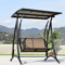 Outdoor Swing Rocking Chair 3 Person Hanging Reclining Bed For Balcony Garden And Patio 4
