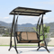 Outdoor Swing Rocking Chair 3 Person Hanging Reclining Bed For Balcony Garden And Patio 4