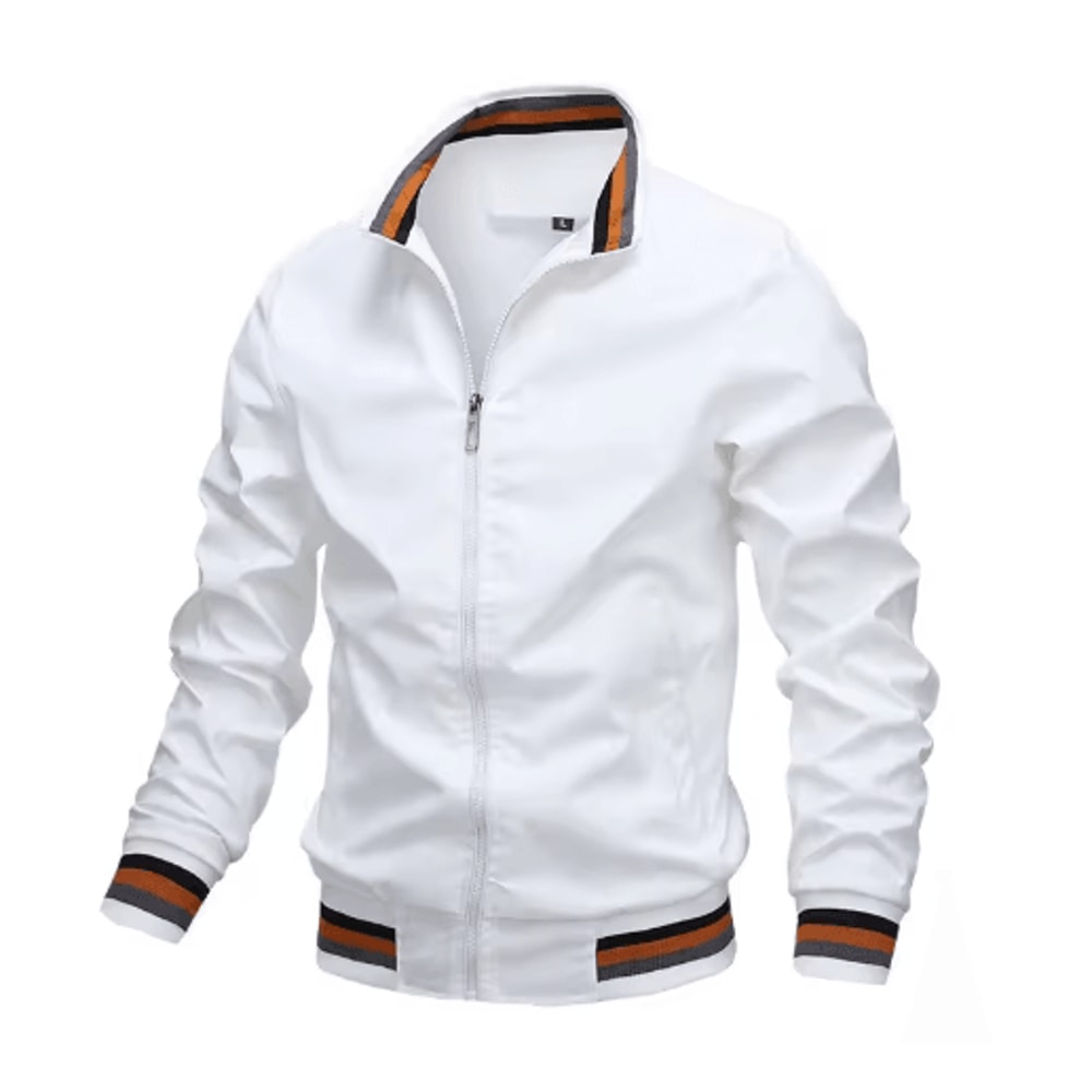 Mens Stand Collar Zipper Jacket Waterproof Outdoor Windbreaker Bomber Coat 2