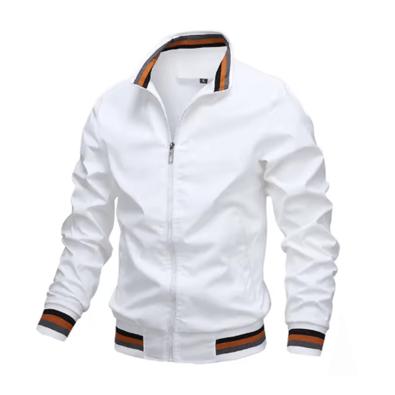 Mens Stand Collar Zipper Jacket Waterproof Outdoor Windbreaker Bomber Coat 2