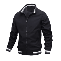 mens stand collar zipper jacket waterproof outdoor windbreaker bomber coat