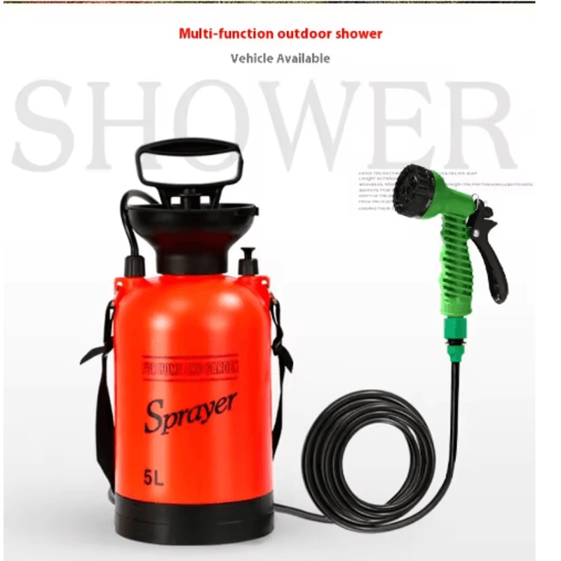 5L To 8L Portable Multi Functional Car Washing And Camping Shower Sprayer 2