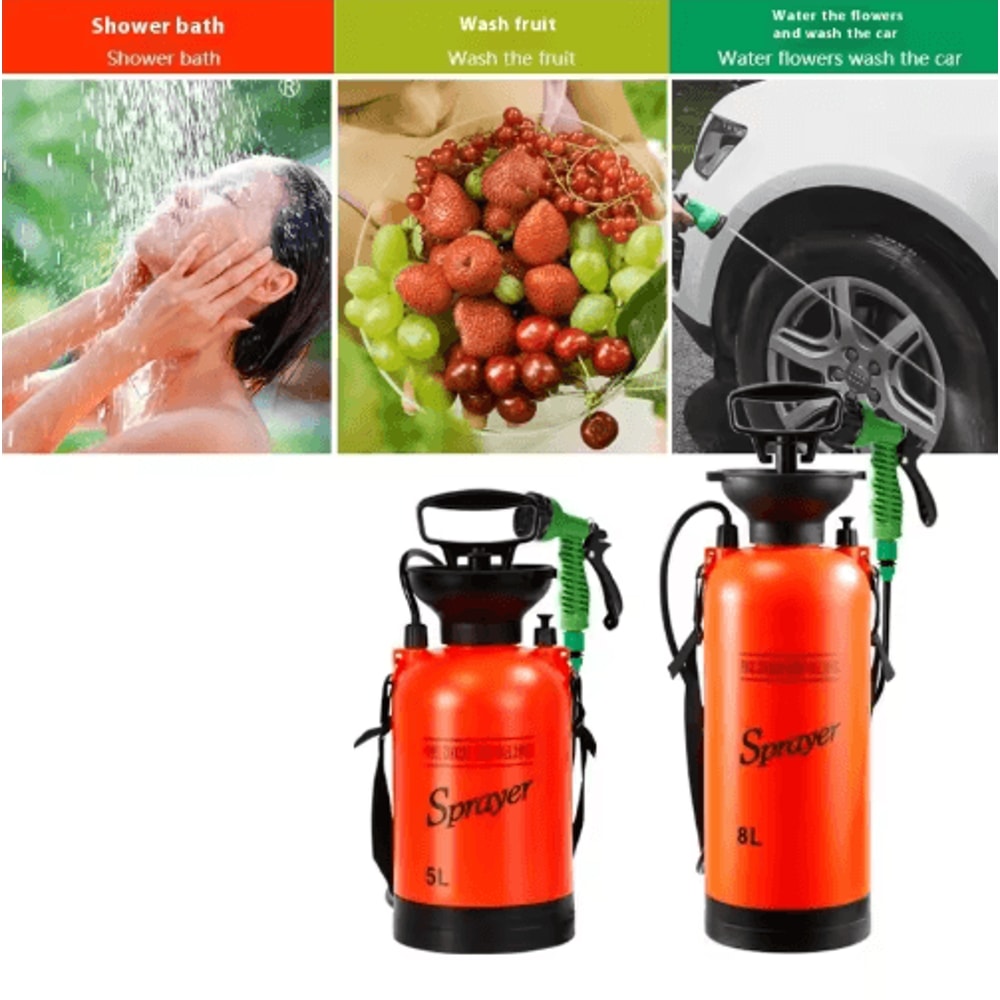 5L To 8L Portable Multi Functional Car Washing And Camping Shower Sprayer 8