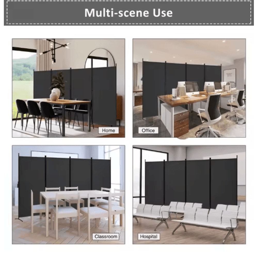 Iron Mobile Office Partition Screen Push Pull Folding Divider For Office And Hotel 1