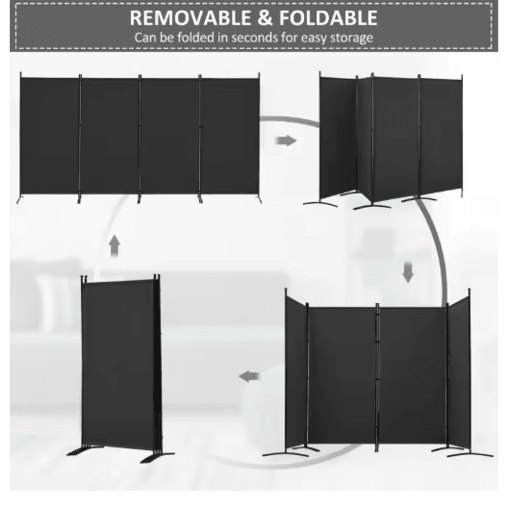 Iron Mobile Office Partition Screen Push Pull Folding Divider For Office And Hotel 4