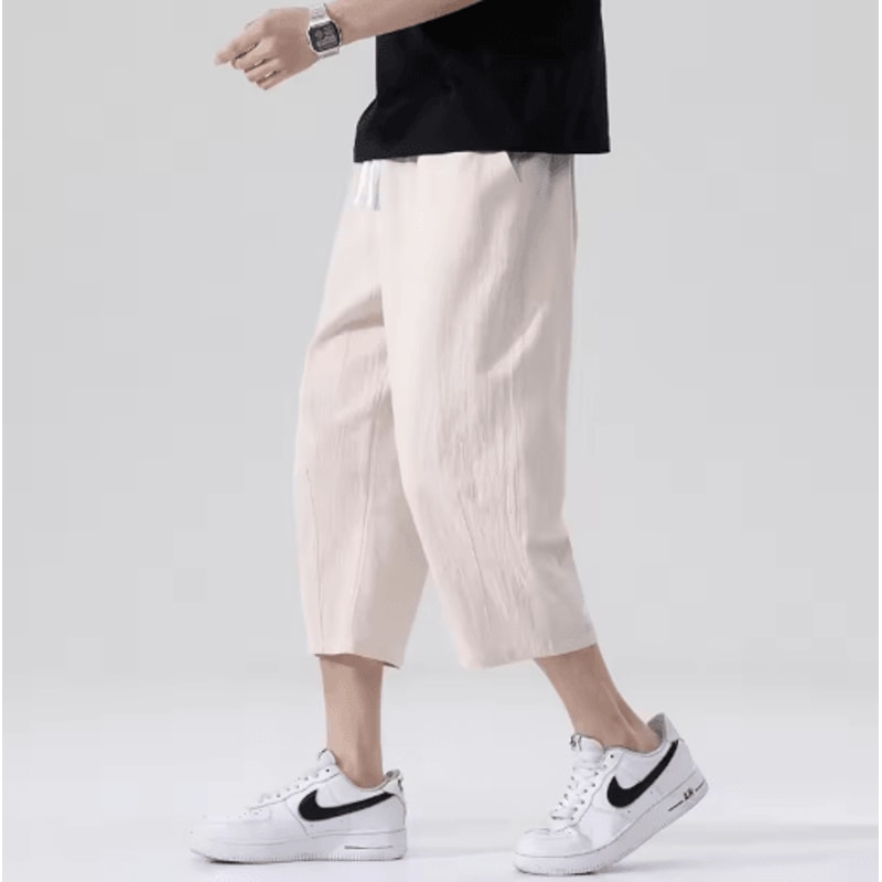 Mens Summer Linen Cotton Shorts Lightweight Casual Straight Shorts For Gym And Beach 6