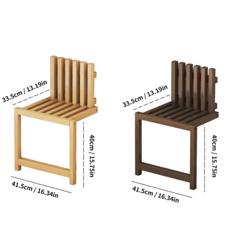Foldable Bamboo Shoe Stool Wall Mounted Waterproof Shower Seat For Small Spaces 0