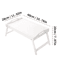 Bamboo Breakfast Bed Tray With Folding Legs Sofa Laptop And Snack Serving Tray Black White 1