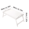 Bamboo Breakfast Bed Tray With Folding Legs Sofa Laptop And Snack Serving Tray Black White 1