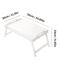 Bamboo Breakfast Bed Tray With Folding Legs Sofa Laptop And Snack Serving Tray Black White 2