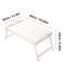 Bamboo Breakfast Bed Tray With Folding Legs Sofa Laptop And Snack Serving Tray Black White 2