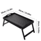 Bamboo Breakfast Bed Tray With Folding Legs Sofa Laptop And Snack Serving Tray Black White 3