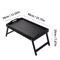 Bamboo Breakfast Bed Tray With Folding Legs Sofa Laptop And Snack Serving Tray Black White 4