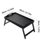 Bamboo Breakfast Bed Tray With Folding Legs Sofa Laptop And Snack Serving Tray Black White 4