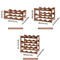 Bamboo Multi Tier Wine Rack Vintage Solid Wood Tabletop Display For Home And Bar 10