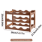 Bamboo Multi Tier Wine Rack Vintage Solid Wood Tabletop Display For Home And Bar 5