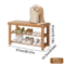 Bamboo Shoe Rack Bench 3 Tier Storage Bench For Hallway Bathroom And Living Room 2