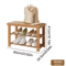 Bamboo Shoe Rack Bench 3 Tier Storage Bench For Hallway Bathroom And Living Room 3