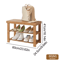 Bamboo Shoe Rack Bench 3 Tier Storage Bench For Hallway Bathroom And Living Room 3