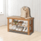 Bamboo Shoe Rack Bench 3 Tier Storage Bench For Hallway Bathroom And Living Room 8