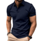 Mens Summer Solid Color Polo Shirt Lightweight Short Sleeve Lapel Tee For Casual And Jogging Wear 1