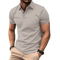 Mens Summer Solid Color Polo Shirt Lightweight Short Sleeve Lapel Tee For Casual And Jogging Wear 2