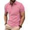 Mens Summer Solid Color Polo Shirt Lightweight Short Sleeve Lapel Tee For Casual And Jogging Wear 3