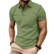 Mens Summer Solid Color Polo Shirt Lightweight Short Sleeve Lapel Tee For Casual And Jogging Wear 4