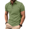 Mens Summer Solid Color Polo Shirt Lightweight Short Sleeve Lapel Tee For Casual And Jogging Wear 4