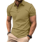 Mens Summer Solid Color Polo Shirt Lightweight Short Sleeve Lapel Tee For Casual And Jogging Wear 5