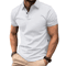 Mens Summer Solid Color Polo Shirt Lightweight Short Sleeve Lapel Tee For Casual And Jogging Wear 0