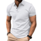 Mens Summer Solid Color Polo Shirt Lightweight Short Sleeve Lapel Tee For Casual And Jogging Wear 0