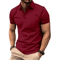 Mens Summer Solid Color Polo Shirt Lightweight Short Sleeve Lapel Tee For Casual And Jogging Wear 6