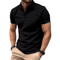 Mens Summer Solid Color Polo Shirt Lightweight Short Sleeve Lapel Tee For Casual And Jogging Wear 7