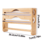 Bamboo Kitchen Organizer Wall Mounted Cling Film And Foil Dispenser With Cutter 2
