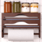 Bamboo Kitchen Organizer Wall Mounted Cling Film And Foil Dispenser With Cutter 5
