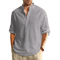Mens Long Sleeve Henley Shirt Lightweight Cotton Button Tee For Business And Streetwear 6