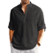 Mens Long Sleeve Henley Shirt Lightweight Cotton Button Tee For Business And Streetwear 7