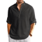 Mens Long Sleeve Henley Shirt Lightweight Cotton Button Tee For Business And Streetwear 7