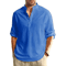 Mens Long Sleeve Henley Shirt Lightweight Cotton Button Tee For Business And Streetwear 8