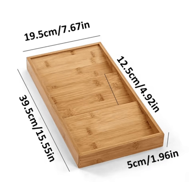 Bamboo Drawer Spice Rack 3 Tier Countertop Kitchen Storage Organizer 1